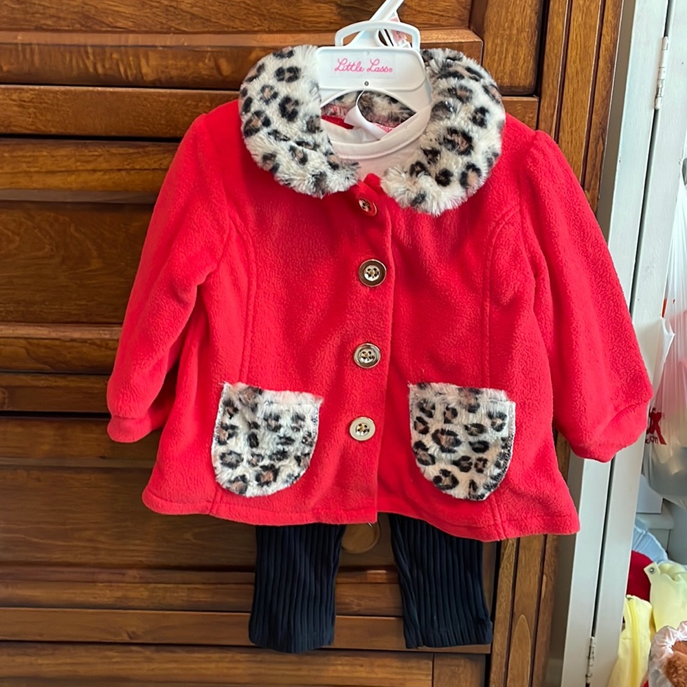 NWT Little Lass 3 piece baby girl set